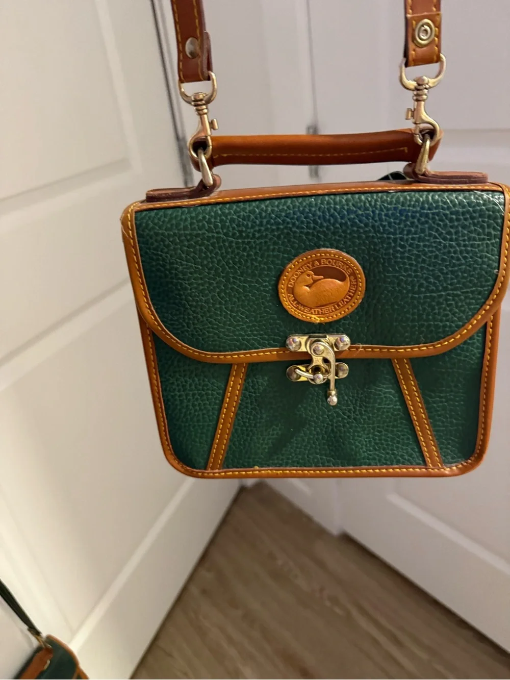 Dooney & Bourke Two-Tone Tan and Cream Leather Tote